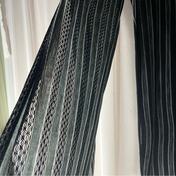 BECCA Crochet Striped Pants Beach Cover-Up Open sides Black & Gray Size S/P - Picture 5 of 16